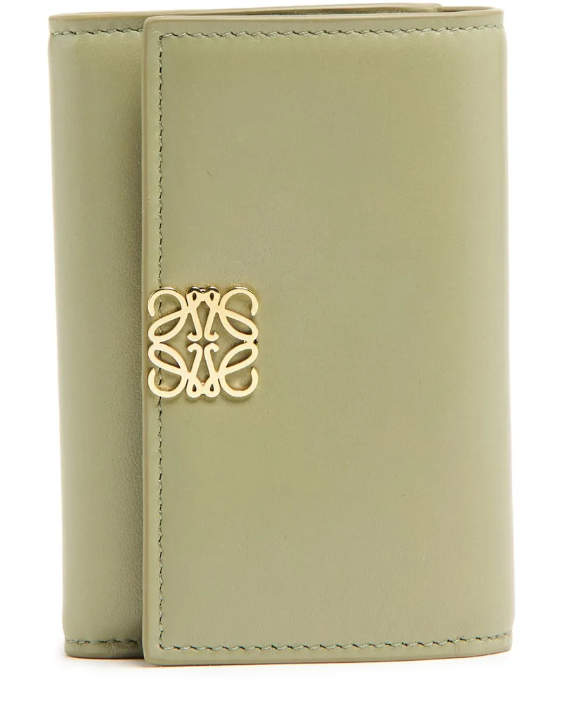 Loewe Vertikales Kartenetui aus Leder Anagram Puffer Green