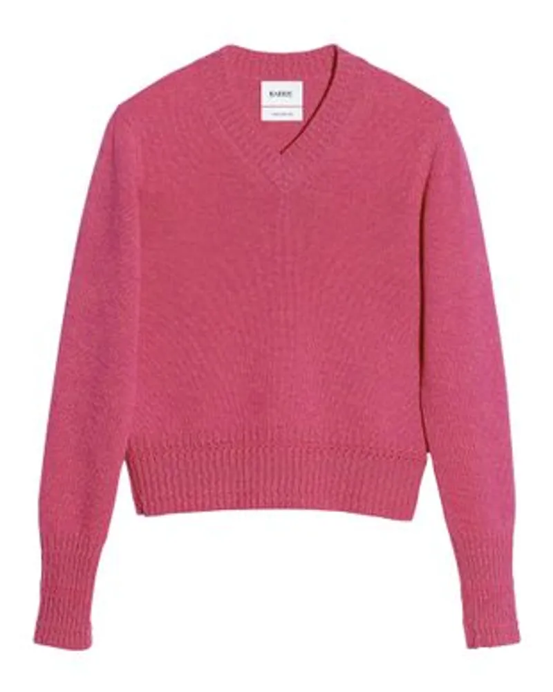 Barrie Kaschmirpullover mit V-Ausschnitt Pink