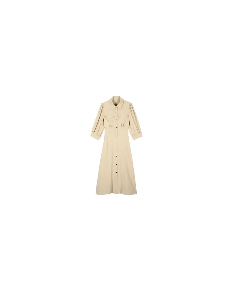 ba&sh Kleid Lettra Beige