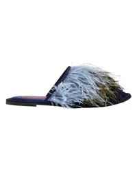 La DoubleJ Slipper Feather (mit Federn Multicolor