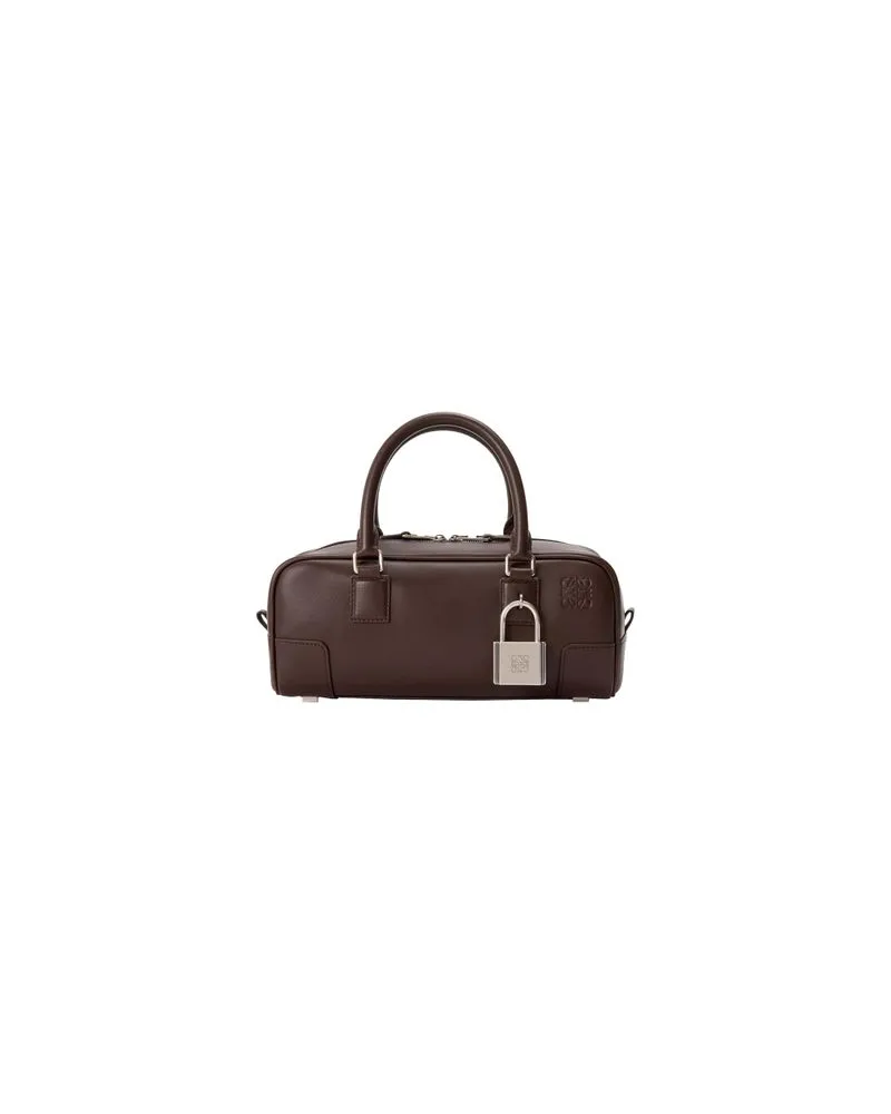 Loewe Amazona 23 cropped bag in shiny calfskin Brown