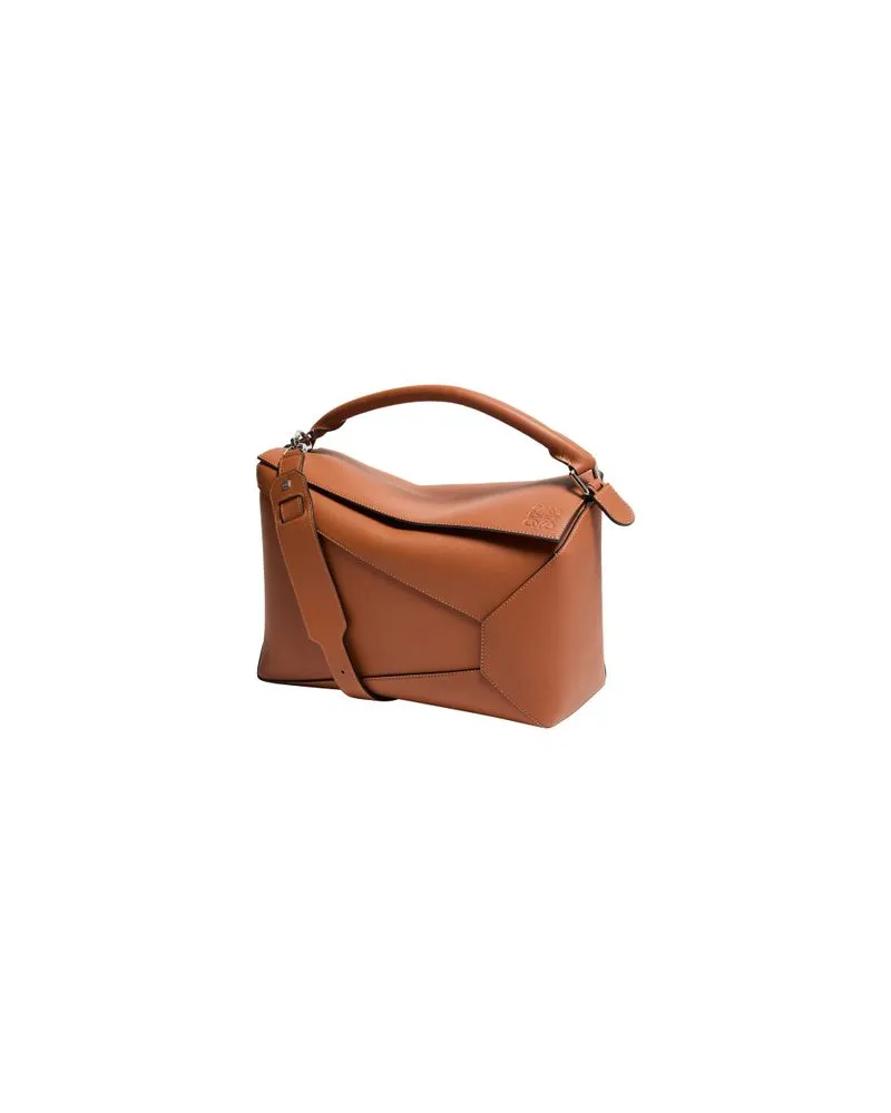 Loewe Puzzle Edge large calfskin bag Brown
