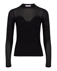 Nina Ricci Top mit Herzausschnitt Black