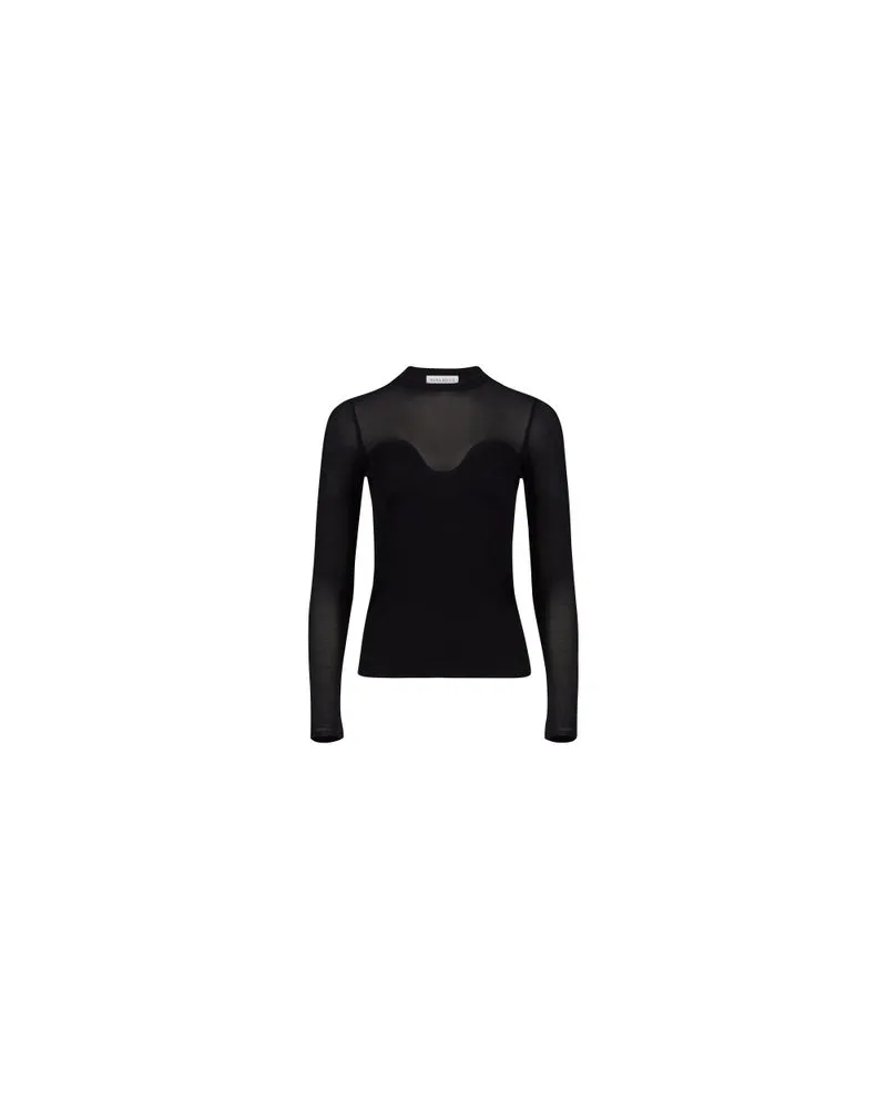 Nina Ricci Top mit Herzausschnitt Black