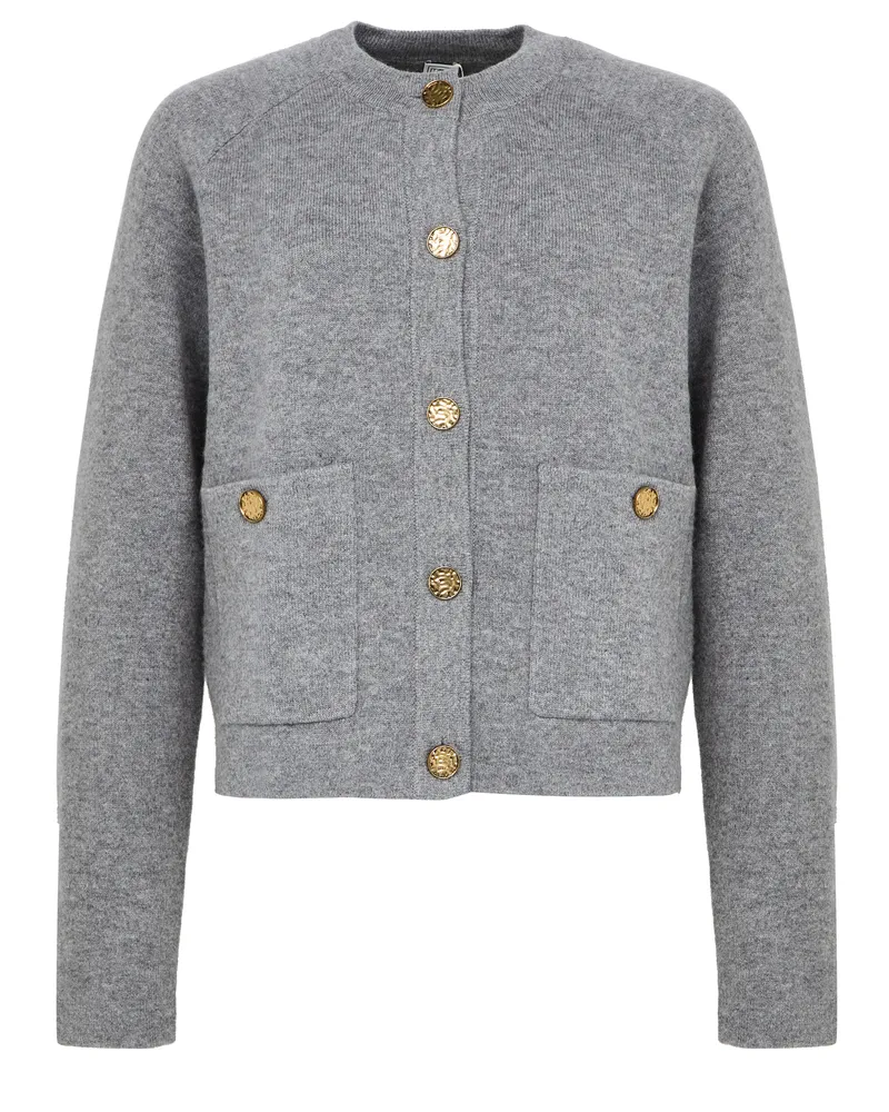 Totême Cardigan mit gehämmerten Knöpfen 