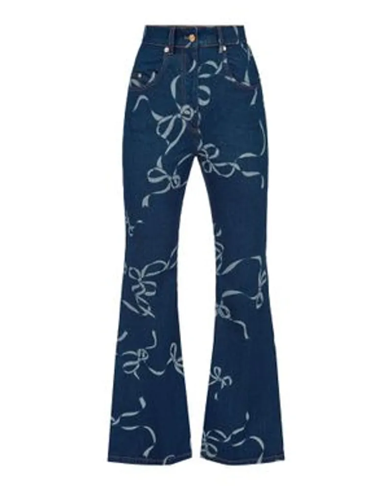 Nina Ricci Extreme Flared Jeans nprint Blue