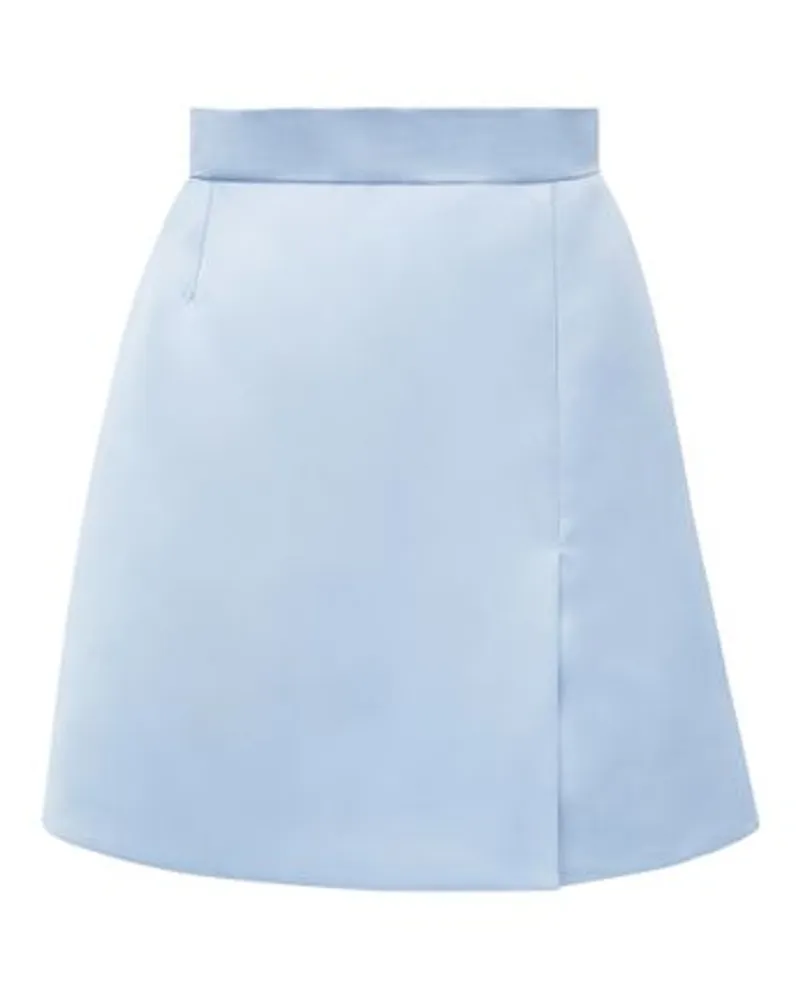 Nina Ricci Mini-Satinrock in A-Linien-Form Blue