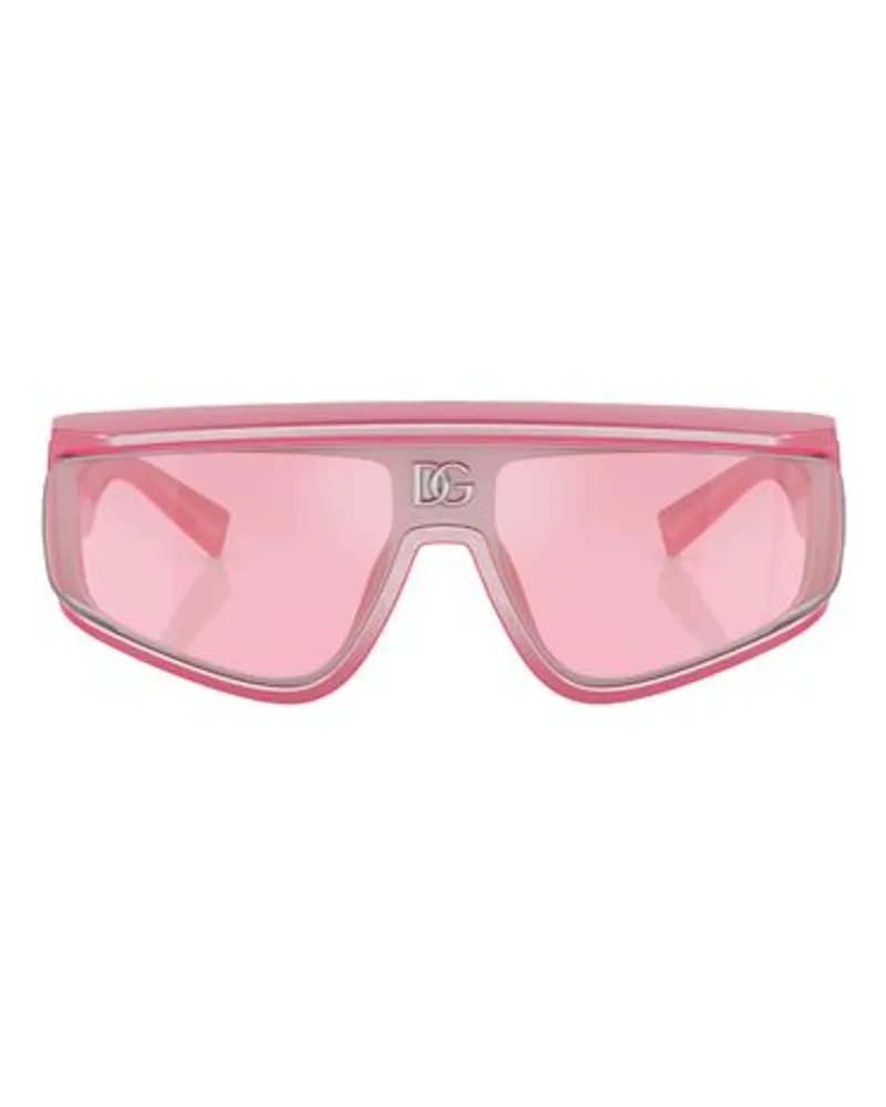 Dolce & Gabbana Rechteck Sonnenbrille Pink