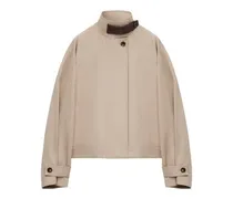 Kurzer Parka aus Baumwolle und Seide