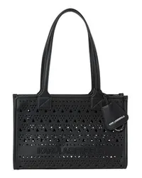 Karl Lagerfeld K/Skuare Mittelgrosse Tote-Bag mit Lochmuster Black