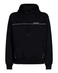 Karl Lagerfeld Reflektierender Kapuzenpullover Black