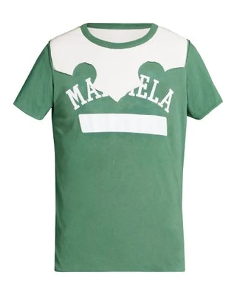 Maison Margiela Fransen-T-Shirt im Décortiqué-Look Green