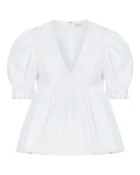 Nina Ricci Babdoll-Top mit Rüschenärmeln White