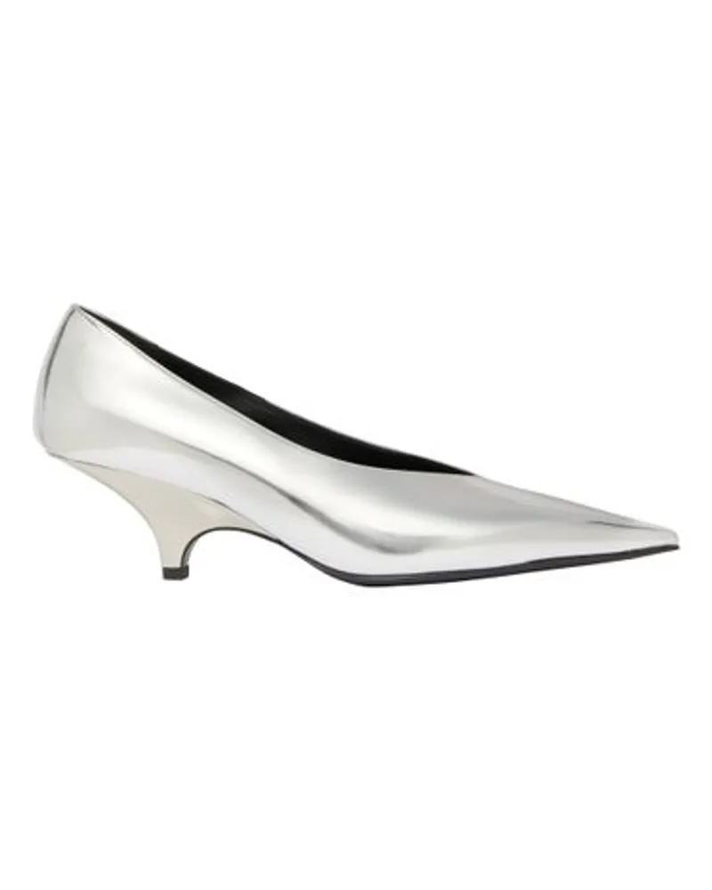 Totême Pumps mit Keilabsatz The Wedge-Heel Pumps Silver