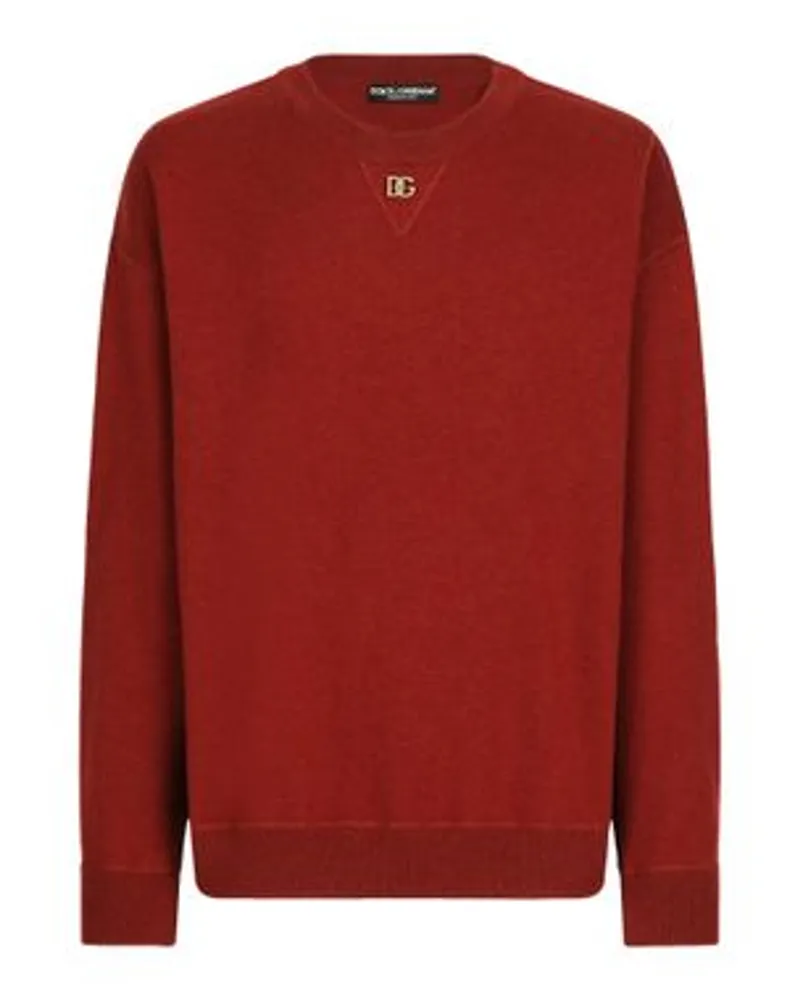 Dolce & Gabbana Pullover mit Rundhalsausschnitt Burgundy