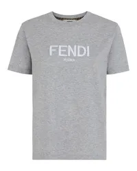 Fendi T-Shirt in normaler Passform Grey