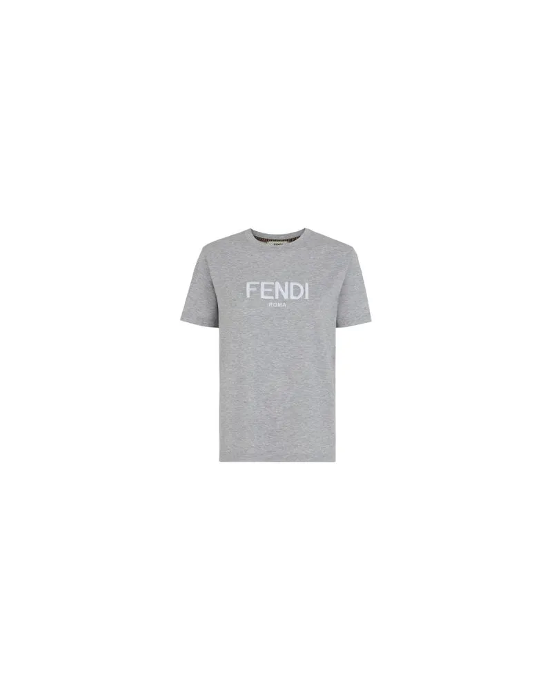 Fendi T-Shirt in normaler Passform Grey