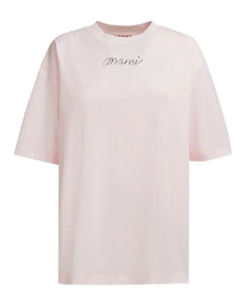 Marni T-Shirt mit Karree-Schnitt Pink