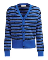 Marni Gestreifter Cardigan Blue