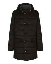 Dolce & Gabbana Gesteppter Kaschmirparka Black