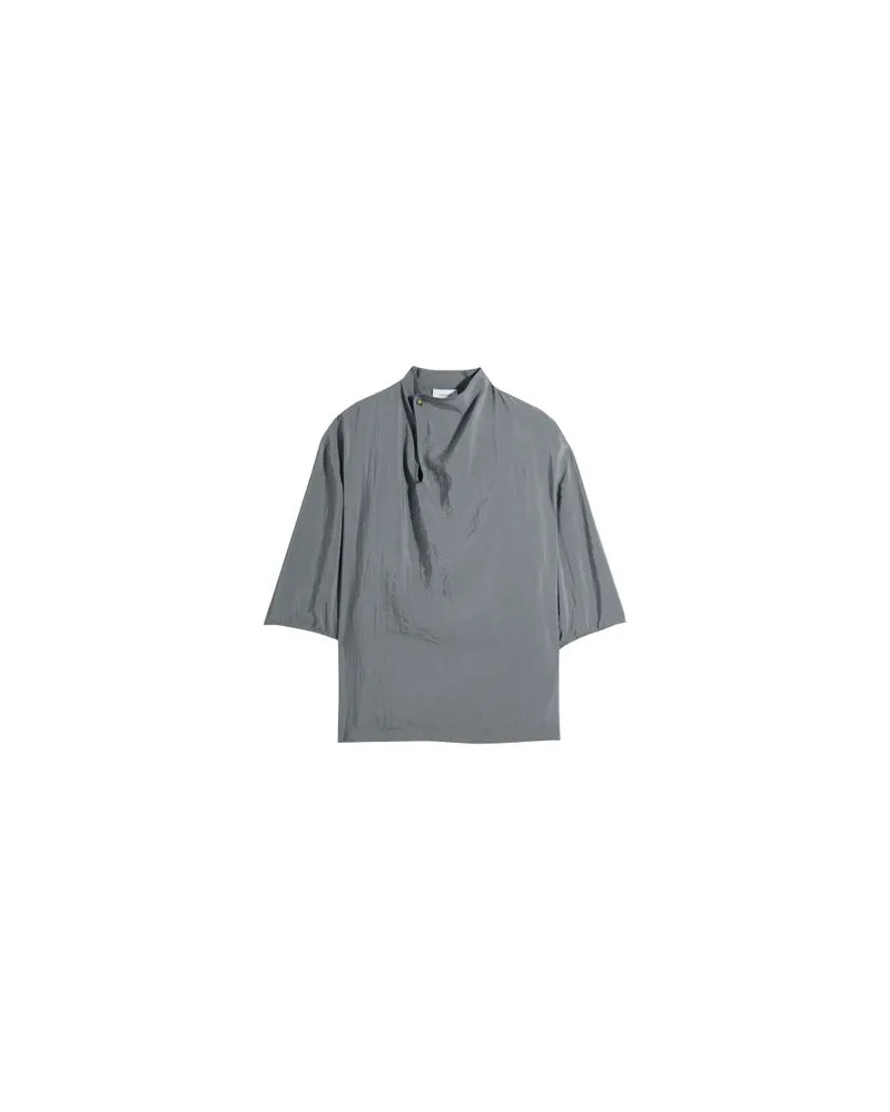 Christophe Lemaire Top mit weichem Kragen Grey