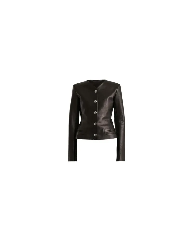 Loewe Turn-up Jacke aus Leder Black