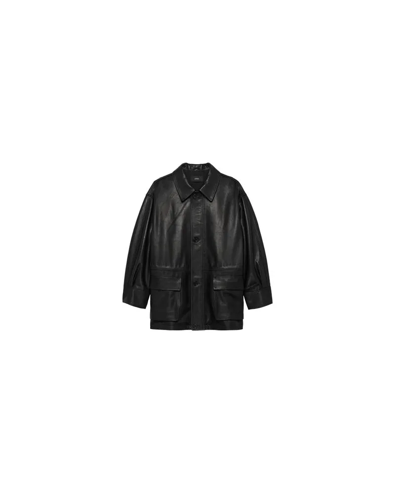 Loewe Turn-up Jacke aus Leder Black
