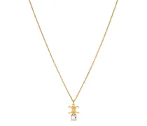 Triomphe funkelnde halskette aus messing mit goldfinish und strass