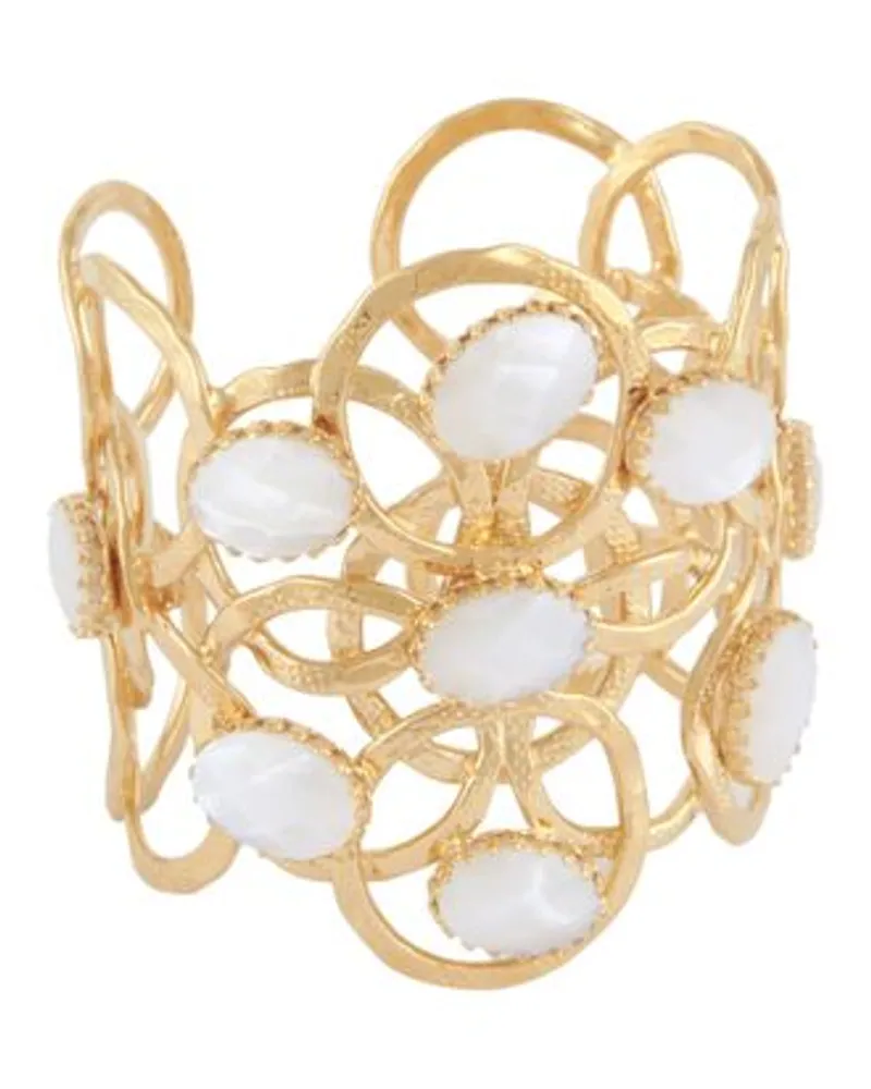 Gas Bijoux Armband Olympie Weißes Perlmutt Gold White