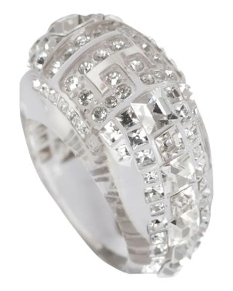 Balmain Durchscheinender Ring mit Strasssteinen Silver