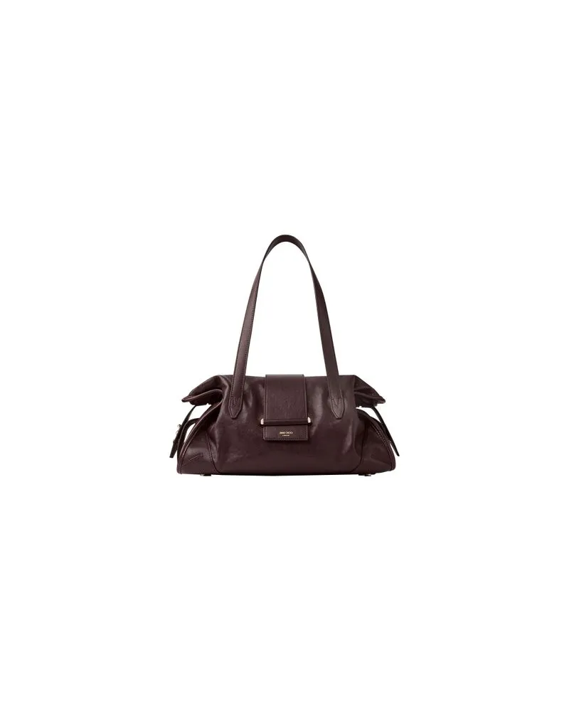 Jimmy Choo Mittelgroße Bar Holdall-Tasche Burgundy