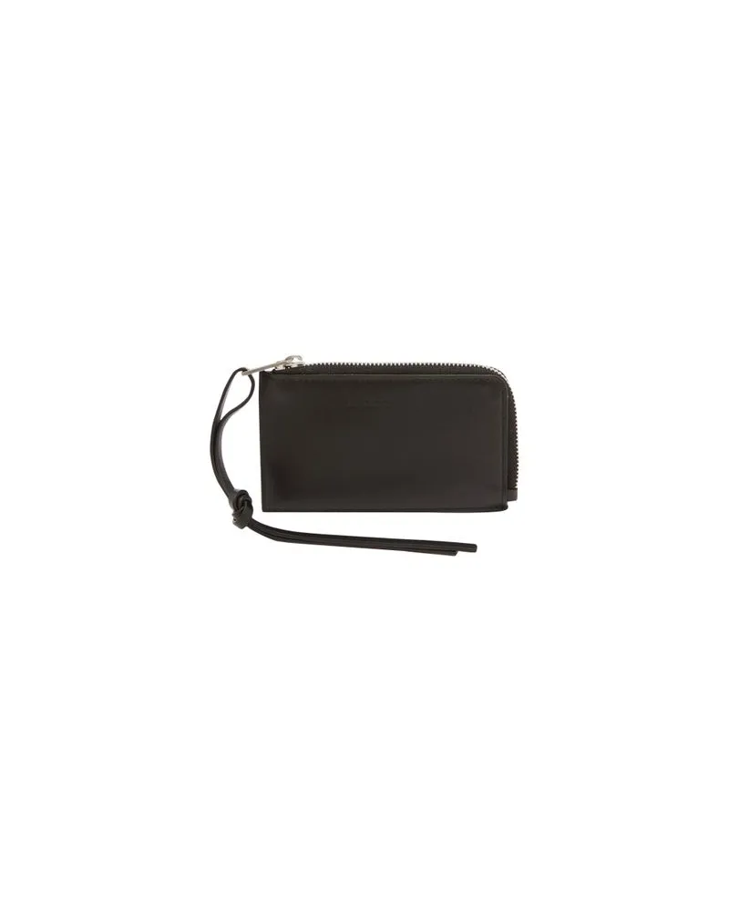 Jil Sander Karten-Faltbrieftasche Black