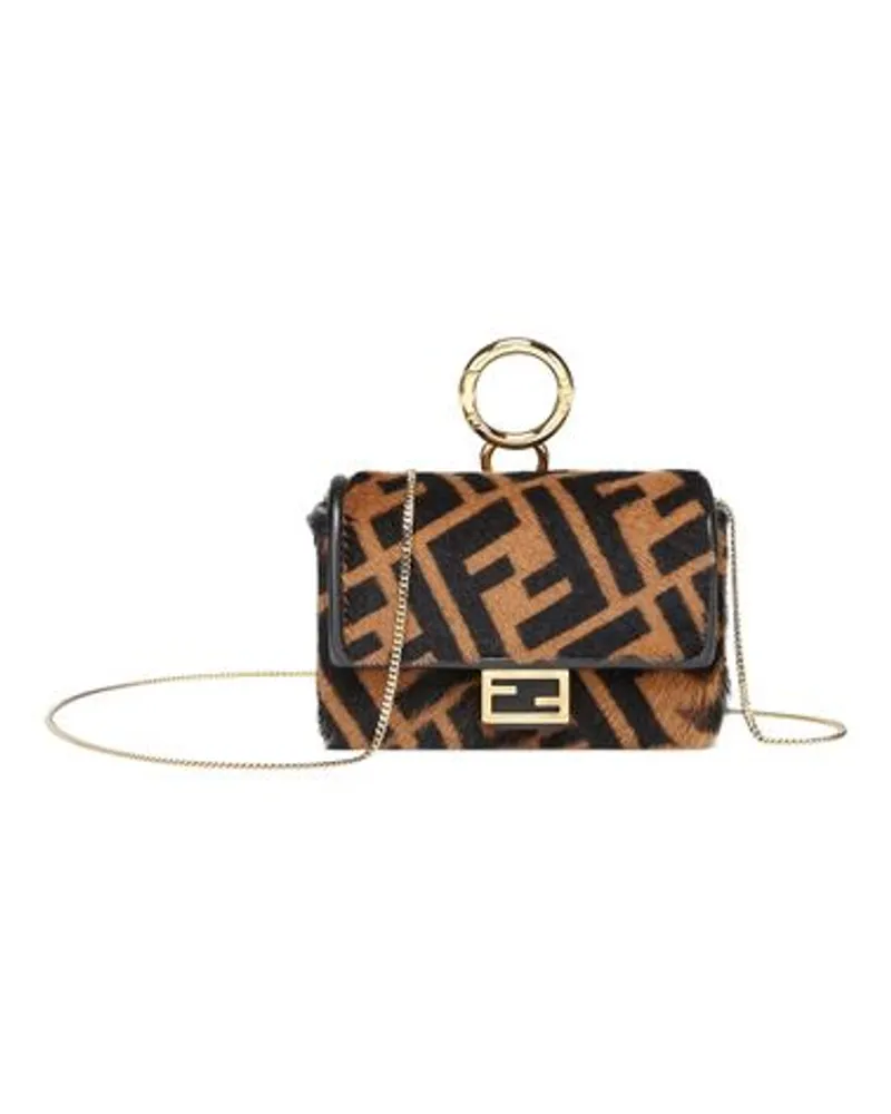 Fendi Nano Baguette Anhänger Brown