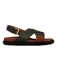 Marni Sandalen Fussbett Brown