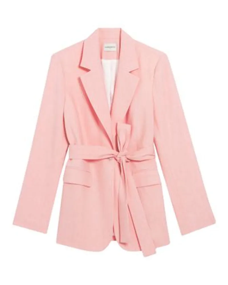 Claudie Pierlot Jacke zum Binden Pastellgrün Pink