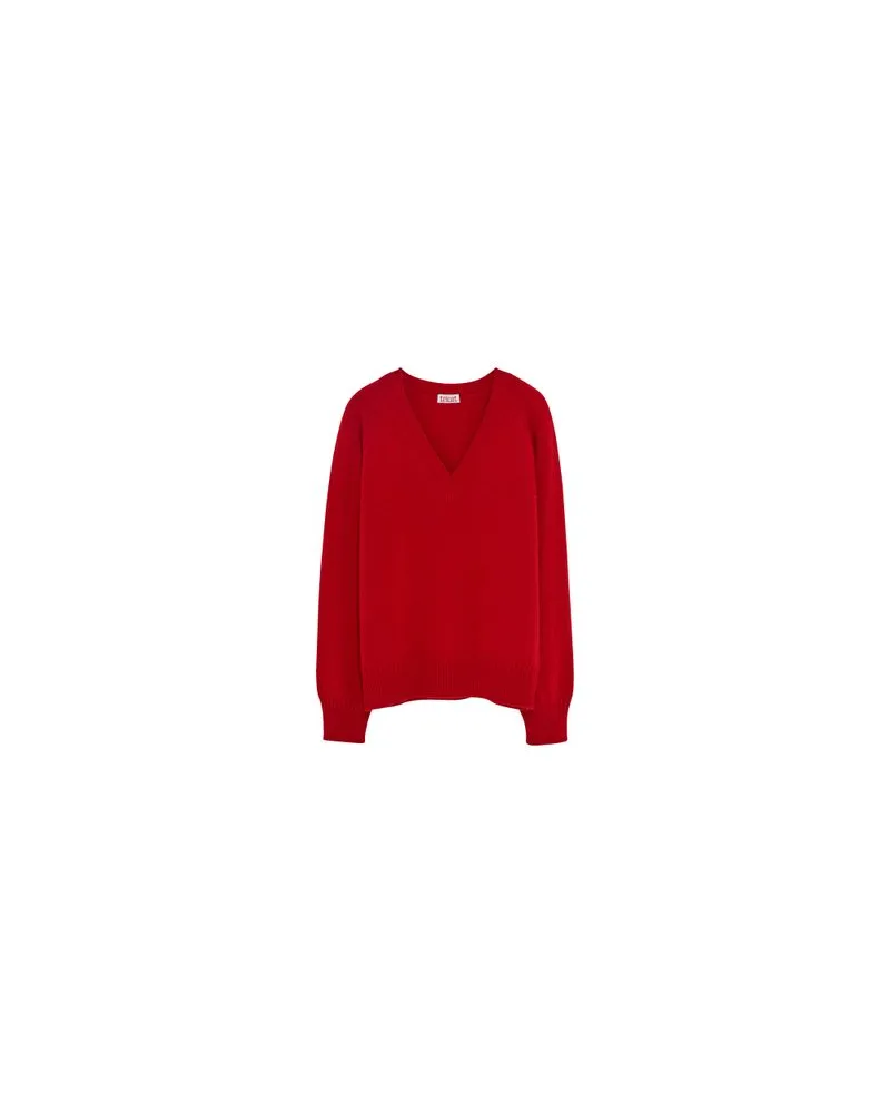 TRICOT Pullover mit V-Ausschnitt Burgundy