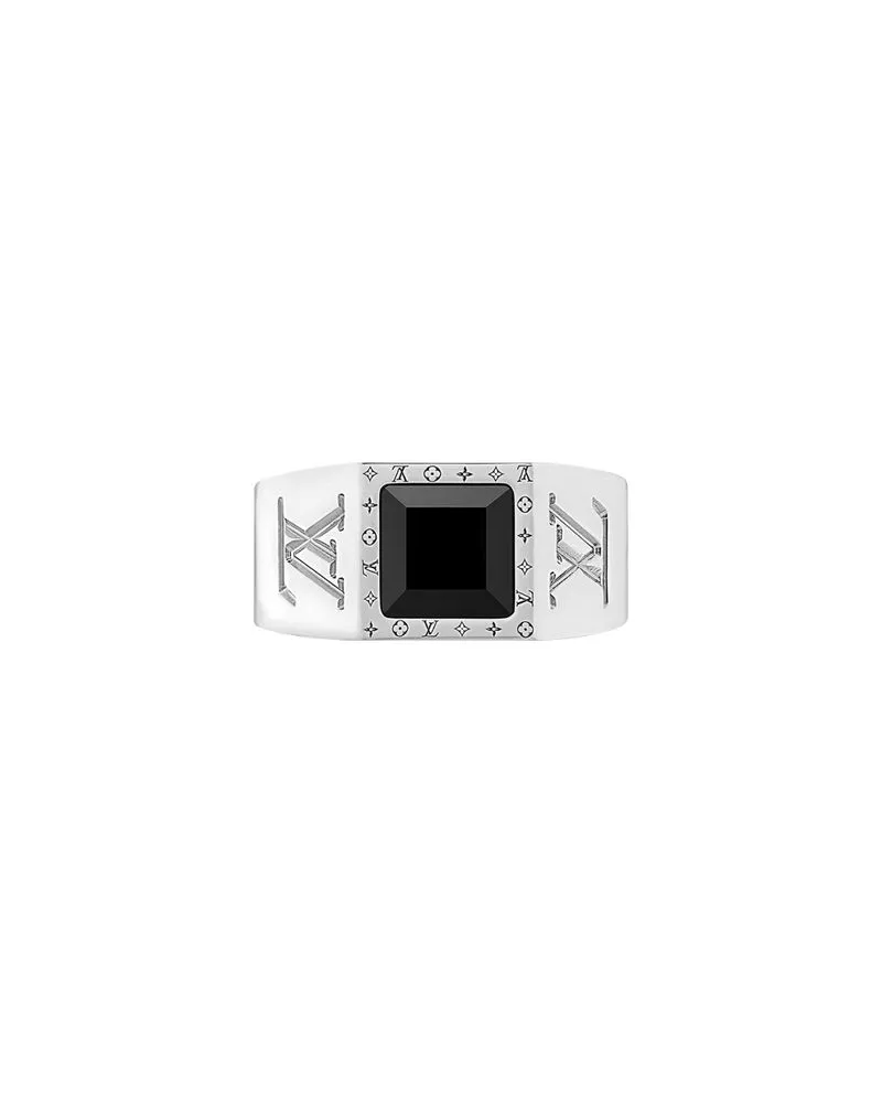 Louis Vuitton LV Onyx Siegelring Silver