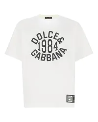 Dolce & Gabbana Baumwoll-T-Shirt mit Logo-Print White