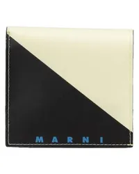 Marni Flache, zweifach gefaltete Brieftasche White