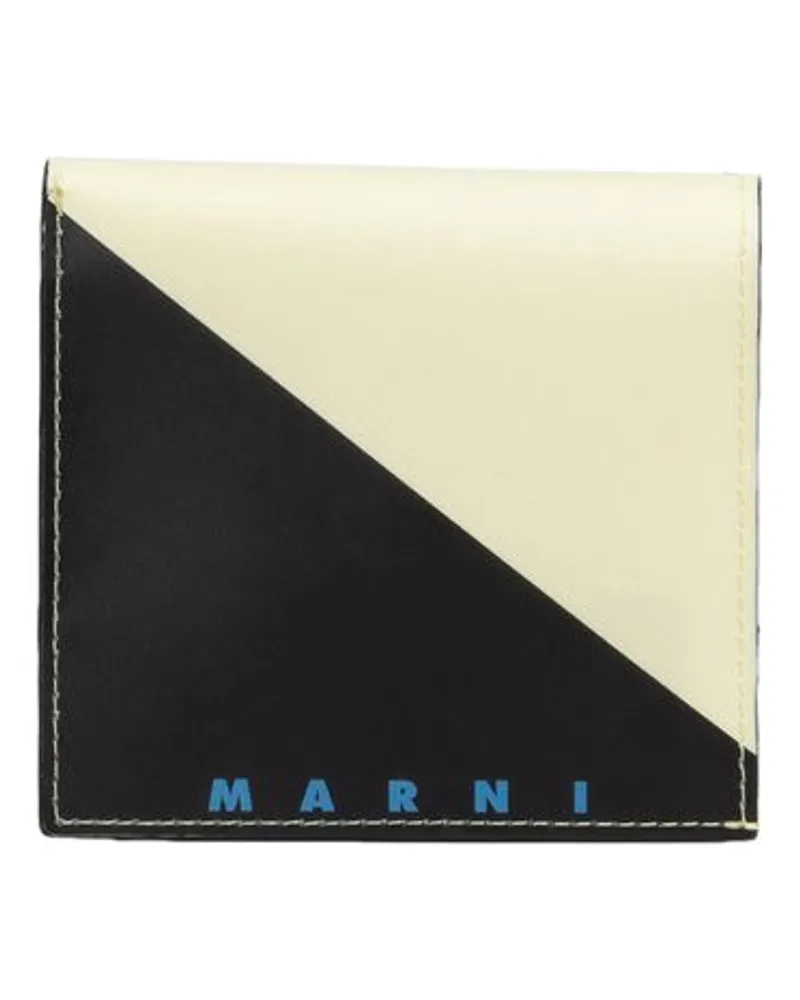 Marni Flache Zweifach Gefaltete Brieftasche White