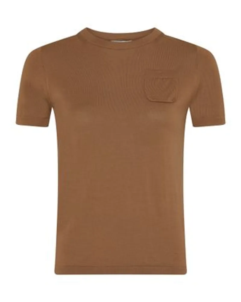 Max Mara Kurzarm-T-Shirt Egidio Beige