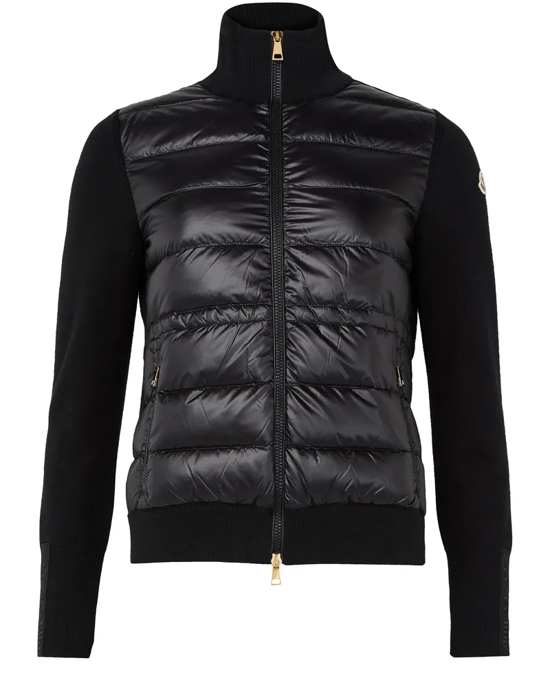 Moncler Jacke aus zwei Materialien mit Logo 