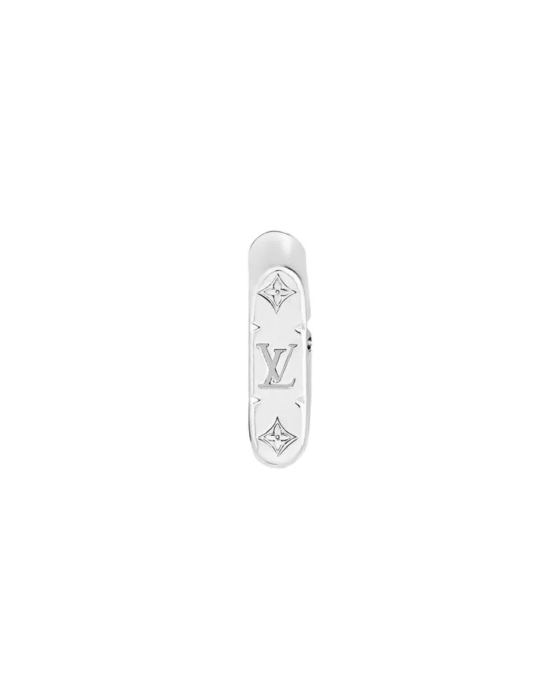 Louis Vuitton Monogram Chain Ohrmanschette Silver