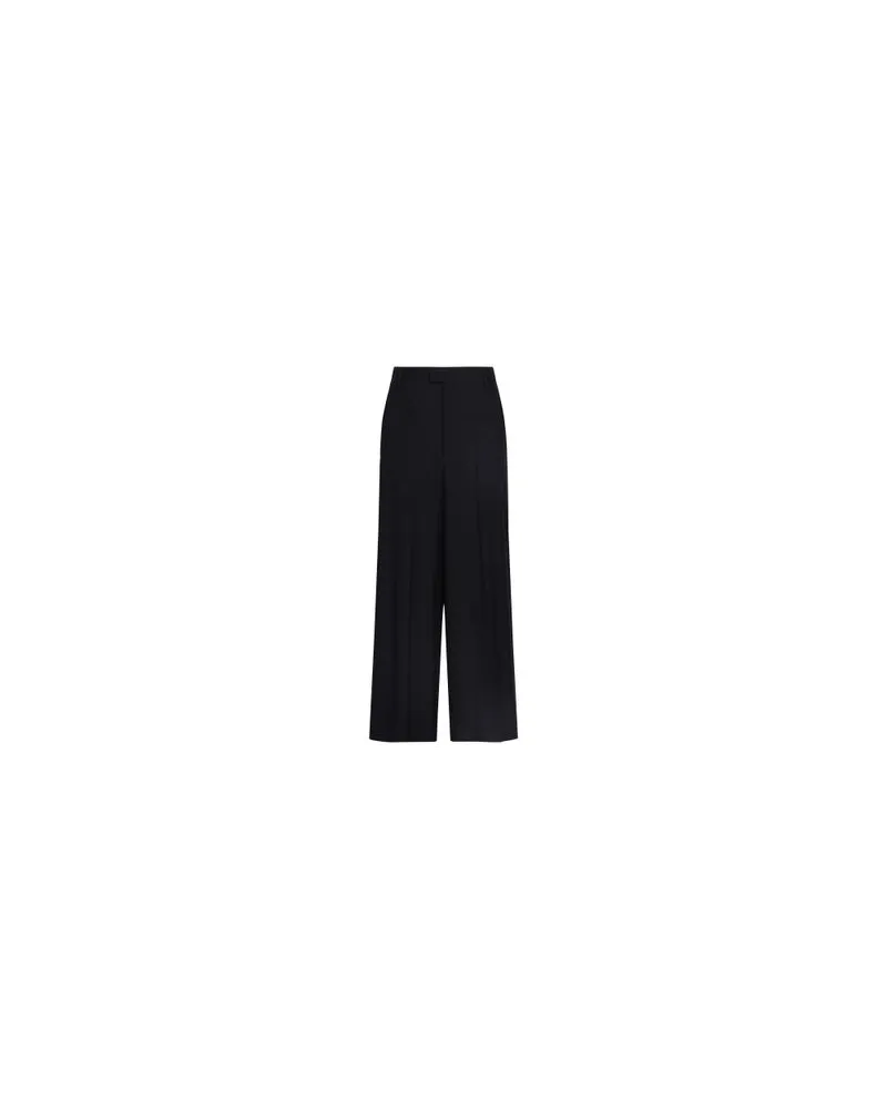 Ann Demeulemeester Hose mit weitem Bein Viskose-Kaliko Matthieu Black