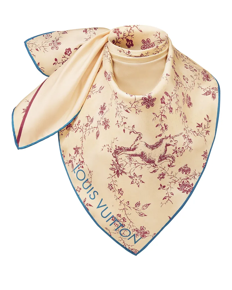 Louis Vuitton Licorne Carré 90 Beige