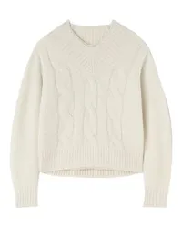 Jil Sander Pullover mit V-Ausschnitt White