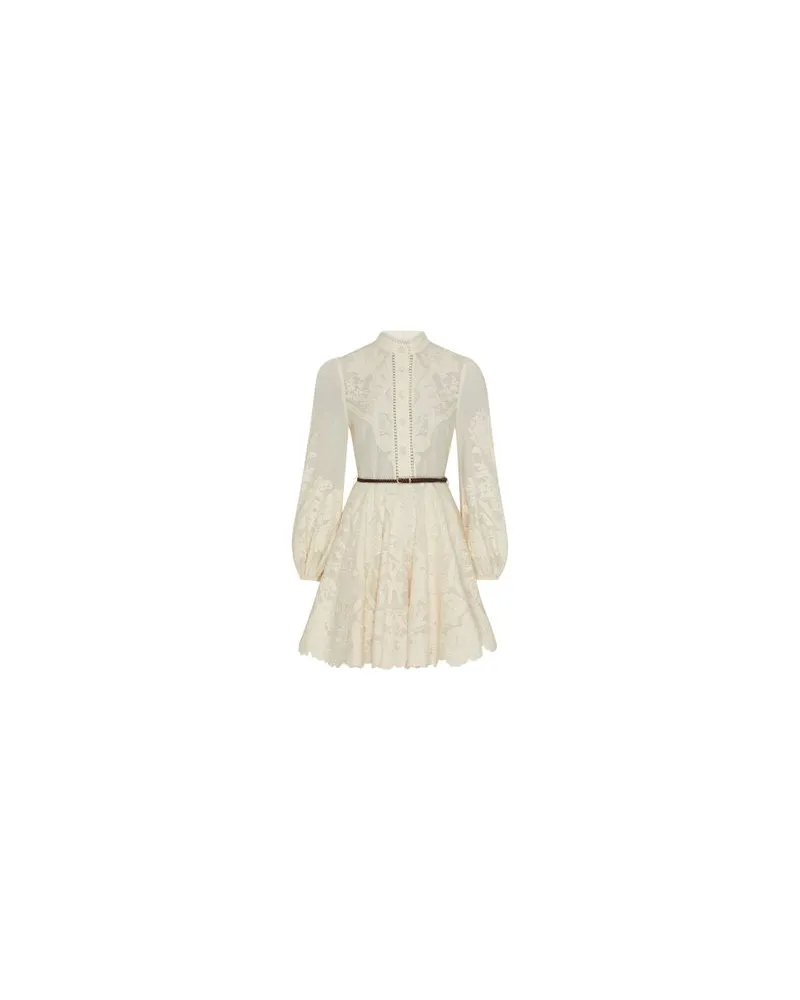 Zimmermann Besticktes Minikleid Ottie White