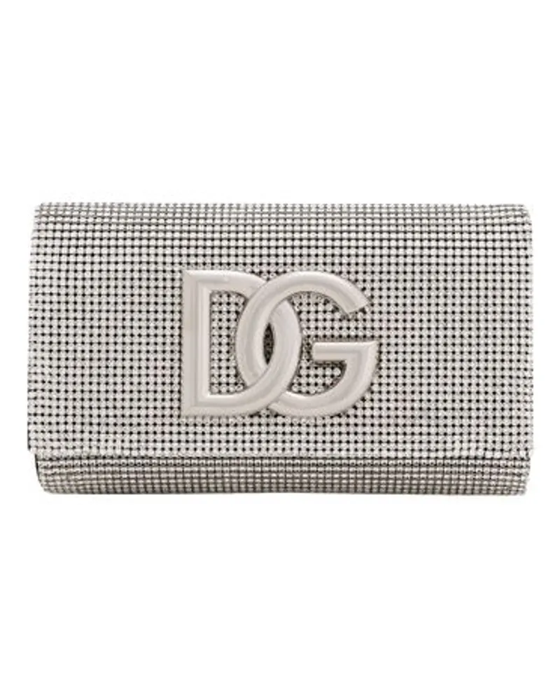 Dolce & Gabbana Tasche Mit Dg Logo Silver