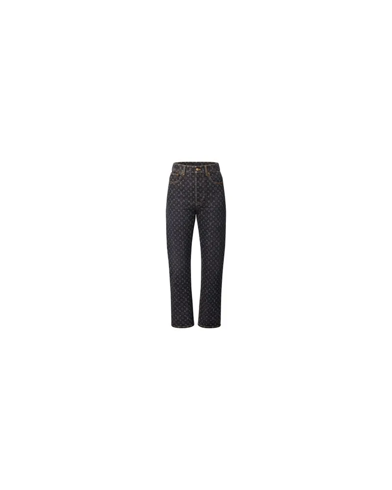 Louis Vuitton Jeans mit Monogram-Motiv Black