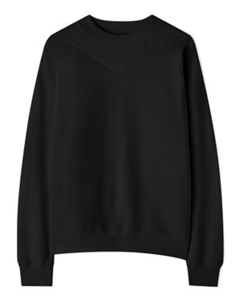 Jil Sander Sweatshirt mit Rundhalsausschnitt Black